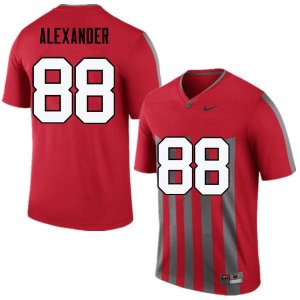 Men's Ohio State Buckeyes #88 AJ Alexander Throwback Nike NCAA College Football Jersey January OLU5244AN